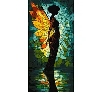 Картина по номерам Витражный ангел art_selena_ua 40х80 Идейка (KHO8612)