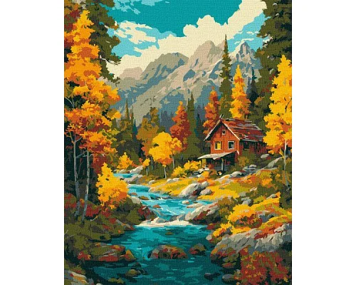 Картина за номерами Осінь над потоком art_selena_ua 40х50 Ідейка (KHO6416)