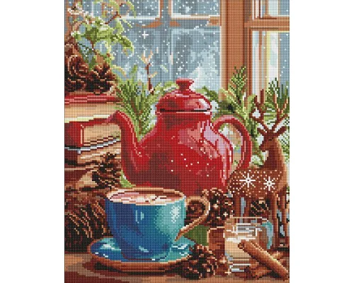 Алмазна мозаїка Зимова атмосфера вдома art_selena_ua 40х50 Ідейка (AMO20016)
