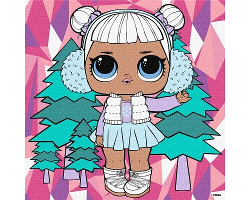 Картина за номерами L.O.L. Surprise! Winter chill. Snow Angel 25х25 Ідейка (KHO1318)