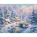 Алмазна мозаїка Зимовий затишок серед гір art_selena_ua 40х50 Ідейка (AMO20001)