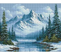 Алмазна мозаїка Морозне дихання лісу art_selena_ua 40х50 Ідейка (AMO20012)