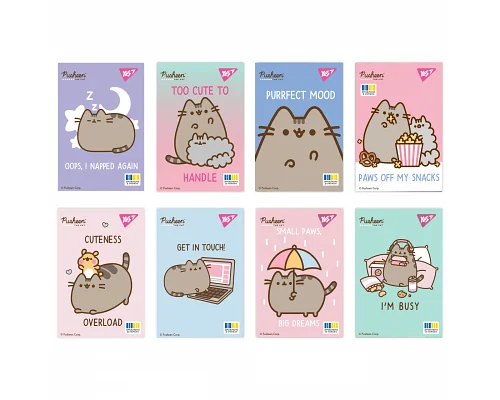 Блокнот Yes А7 Pusheen 48 аркушів клітинка (152111)