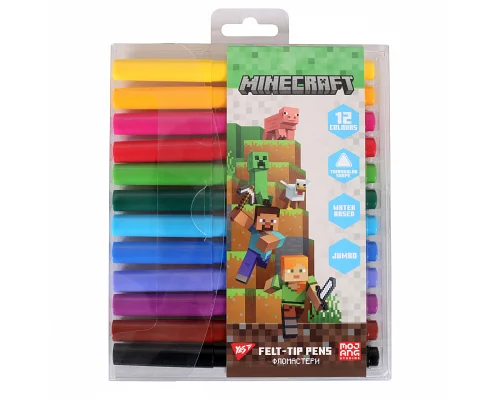 Фломастери Yes Minecraft 12 кольорів (650590)