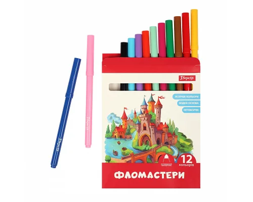 Фломастери 1Вересня 12 кольорів Classic (650593)