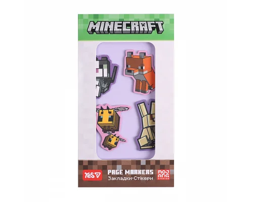 Закладки-стікери Yes Minecraft.Spring пластик 80 шт 4х20 (170449)