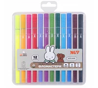 Фломастери двосторонні Yes Miffy 12 кольорів (650595)
