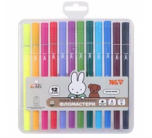 Фломастери двосторонні Yes Miffy 12 кольорів (650595)