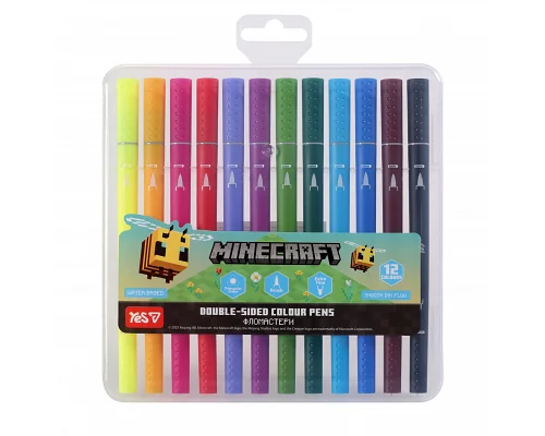Фломастери двосторонні Yes 12 кольорів Minecraft.Spring (650596)