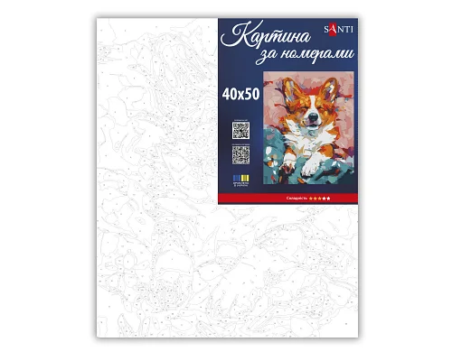 Картина за номерами SANTI Улюблений коргі 40х50 см (955747)