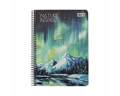 Зошит для записів Yes А5 80 аркушів клітинка на спіралі Nature inspires (152266)