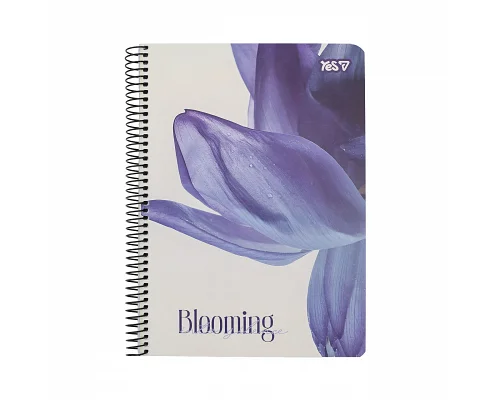 Зошит для записів Yes А5 80 аркушів клітинка на спіралі Blooming (152284)