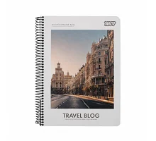 Зошит для записів Yes А5 80 аркушів клітинка на спіралі Travel (152288)