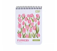 Зошит для записів Yes А6 80 аркушів клітинка на спіралі Flowers (152293)