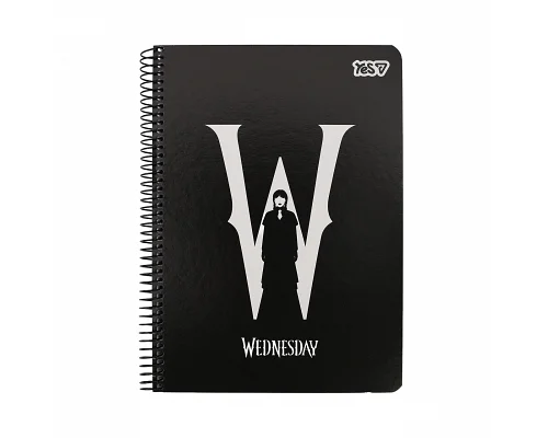 Зошит для записів Yes А5 80 аркушів клітинка на спіралі Wednesday (152296)