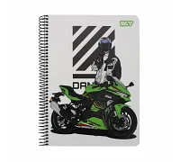 Зошит для записів Yes А5 80 аркушів клітинка на спіралі Moto (152299)