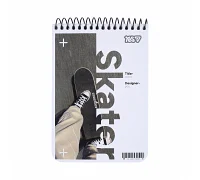 Зошит для записів Yes А6 80 аркушів клітинка на спіралі Skater (152302)
