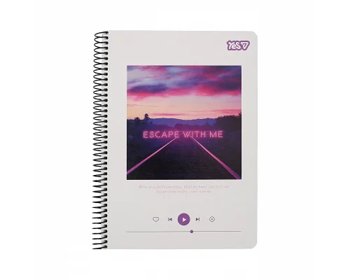 Зошит для записів Yes А5 80 аркушів клітинка на спіралі Escape with me (152305)