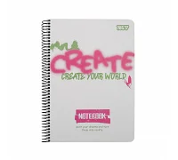 Зошит для записів Yes А5 80 аркушів клітинка на спіралі Create (152307)