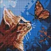 Алмазная мозаика Котик и бабочка art_selena_ua 30х30 Идейка (AMO20076)