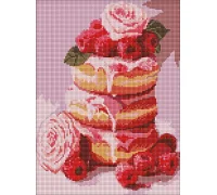 Алмазна мозаїка Рожеві панкейки art_selena_ua 30х40 Ідейка (AMO20179)
