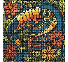 Алмазна мозаїка Вітраж. Тукан art_selena_ua 30х30 Ідейка (AMO8332)