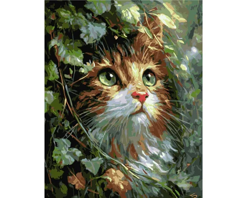 Картина за номерами Миле кошеня 40х50 см Origami (LW2002-01)