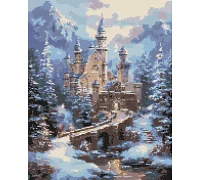 Алмазна мозаїка Зимовий замок 40x50 см Оригамі (OD3553)