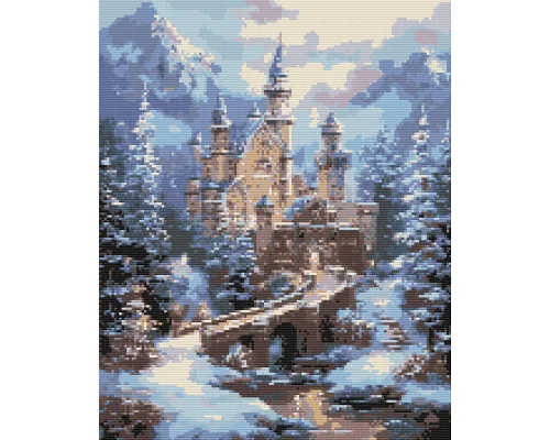 Алмазна мозаїка Зимовий замок 40x50 см Оригамі (OD3553)