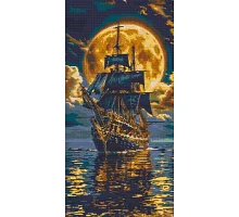 Алмазна мозаїка XXL Корабель у морі 40х80 см Орігамі (OD5108)