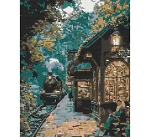 Алмазна мозаїка В очікуванні потягу 40x50 см Оригамі (OD3494)