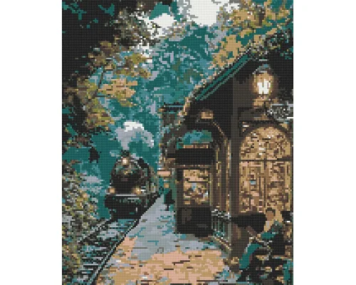 Алмазна мозаїка В очікуванні потягу 40x50 см Оригамі (OD3494)