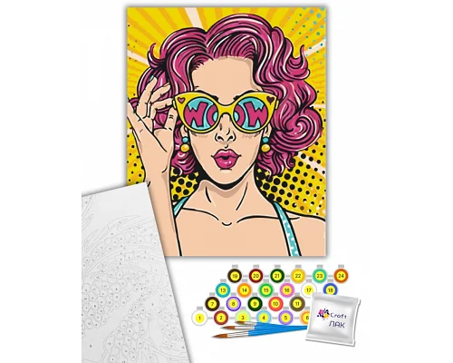 Картина за номерами Wow girl  40х50 см Art Craft (504024-NC)