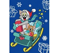 Картина по номерам Tom and Jerry: на санках Warner Bros 30х40 Идейка (KHO6859)