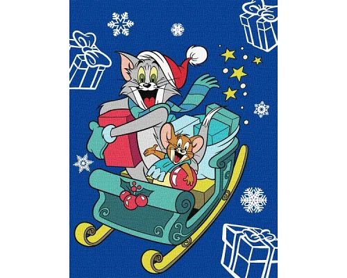 Картина за номерами Tom and Jerry: на санчатах Warner Bros 30х40 Ідейка (KHO6859)