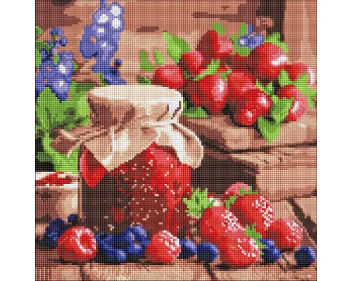 Алмазная мозаика Малиновое варенье art_selena_ua 40х40 Идейка (AMO8082)