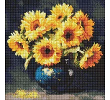Алмазная мозаика Подсолнух в темноте art_selena_ua 40х40 Идейка (AMO8354)