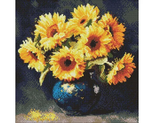 Алмазна мозаїка Соняшник в темряві art_selena_ua 40х40 Ідейка (AMO8354)