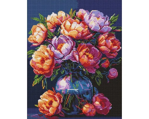 Алмазна мозаїка Букет півоній art_selena_ua 40х50 Ідейка (AMO20028)