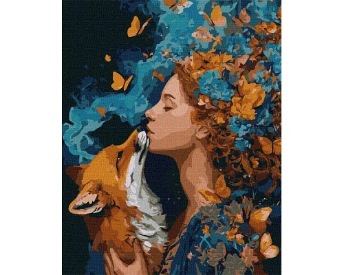 Картина за номерами Помаранчевий дух осені з фарбами металік extra art_selena_ua 40х50 Ідейка (KHO6857)