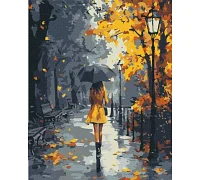 Картина за номерами Під осінньою зливою art_selena_ua 40х50 Ідейка (KHO8698)
