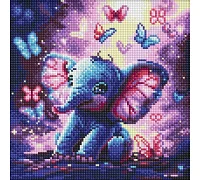 Алмазна мозаїка Безтурботний слоник art_selena_ua 30х30 Ідейка (AMO8235)