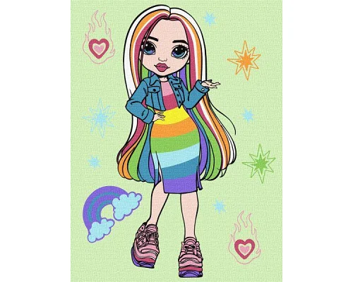 Картина за номерами Rainbow High Amaya Raine 30х40 Ідейка (KHO1236)