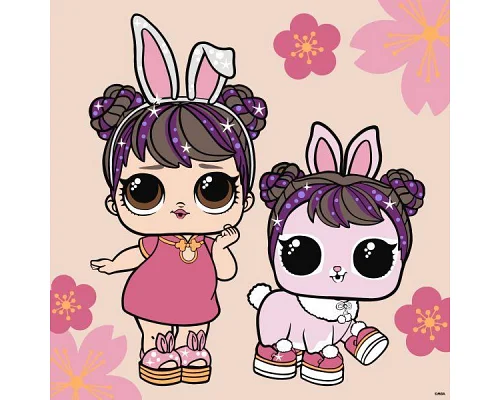 Картина за номерами L.O.L. Surprise! Spring Bling Doll & Pet 40х40 Ідейка (KHO1105)