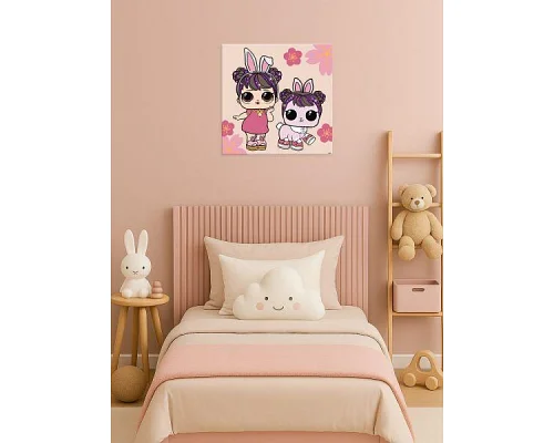Картина за номерами L.O.L. Surprise! Spring Bling Doll & Pet 40х40 Ідейка (KHO1105)