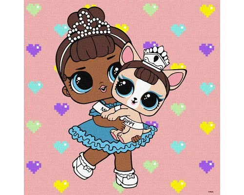 Картина за номерами L.O.L. Surprise! TroopSurprise Miss Baby With Miss Puppy 40х40 Ідейка (KHO6291)