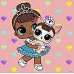 Картина за номерами L.O.L. Surprise! TroopSurprise Miss Baby With Miss Puppy 40х40 Ідейка (KHO6291)