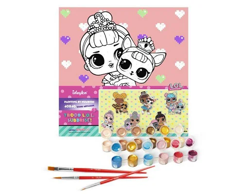 Картина за номерами L.O.L. Surprise! TroopSurprise Miss Baby With Miss Puppy 40х40 Ідейка (KHO6291)