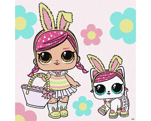 Картина за номерами L.O.L. Surprise! Spring Bling Hops with Kittea 40х40 Ідейка (KHO1102)