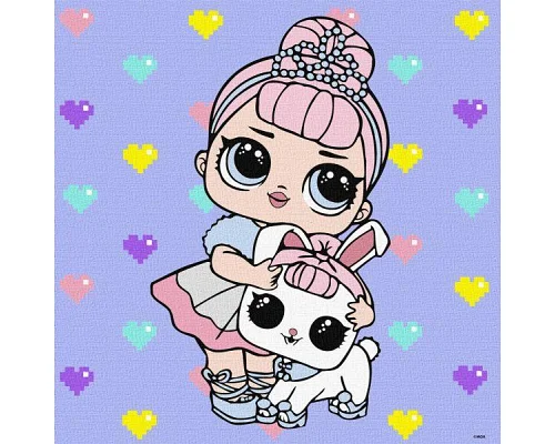 Картина за номерами L.O.L. Surprise! TroopSurprise Crystal Queen With Crystal Bunny 40х40 Ідейка (KHO6289)